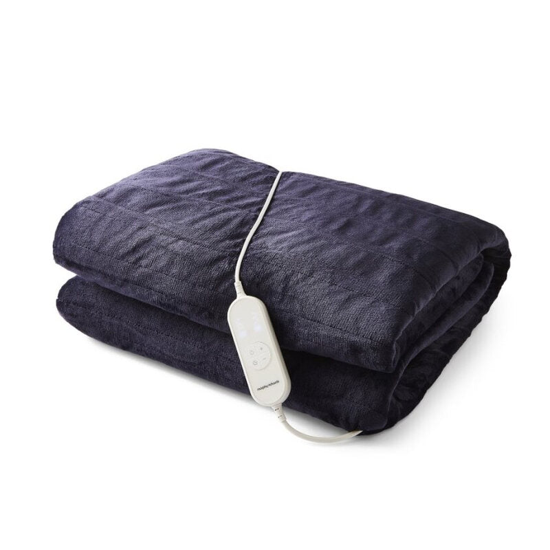 Morphy Richards EverCosy Small Fleece Electric Heated Throw – Navy, 610002 MegaBDM