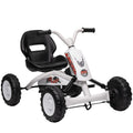 370-447V00WT AIYAPLAY Pedal Go Kart, Kids Ride on Race Car Sporty Design with Steel Frame, Go Kart for Kids Ages 2-5 Years, White MegaBDM