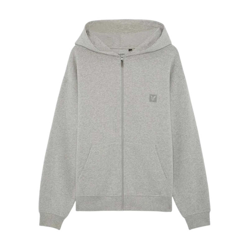 Lyle & Scott Men's Lounge Full Zip Hoodie - Light Grey Marl MegaBDM