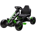 370-395V00GN AIYAPLAY Pedal Go Kart, Ride on Racer with Freewheel System, Brake, Non-Slip EVA Wheels, Metal Frame, Go Kart for Kids Ages 3-6 Years, Green MegaBDM