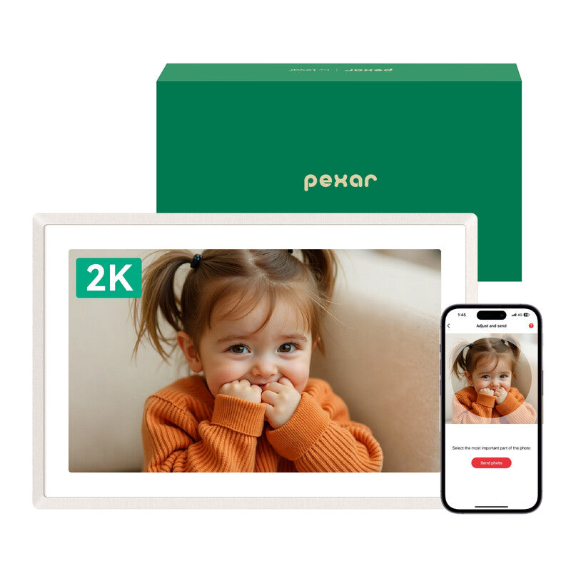 Pexar by Lexar WiFi Digital Picture Frame 11" | Yahoo Tech Best Tested Frame 2025 | 2K Resolution Ultimate Clarity, Anti-Glare Touch Stunning Screen for Gifting, Share Photos/Videos via APP, Sand MegaBDM