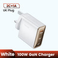 toocki 100W USB C Charger Block, 3-Port GaN Fast Wall Charger with Foldable Plug, PD3.0/QC3.0 Fast Charger for iPhone 17/16/13/14/15 Pro Max/Plus, MacBook Air/Pro, Dell XPS 13, Samsung Galaxy S24/S23 Series MegaBDM