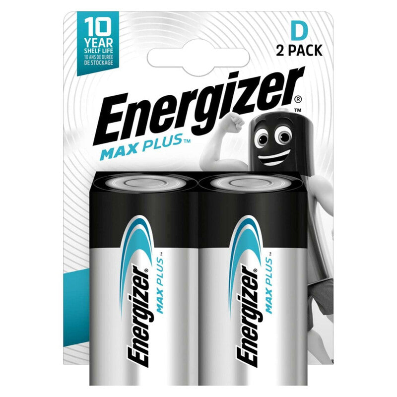 Energizer D Size Max Plus Alkaline - Pack of 2 MegaBDM