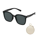 Beneunder FD421, Oversized Foldable Sunglasses, UV400 & Anti-Glare Lenses, Lightweight Blush Frame for Driving/Travel, Black MegaBDM