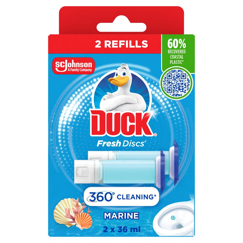 Duck Toilet Fresh Disc Refill, Marine, 2 Packs MegaBDM