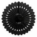 Black Solid 16" Tissue Paper Fan MegaBDM