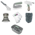 JVL Complete Cleaning Caddy Bundle with Window Squeegee, Microfibre Cloth, Mitt & Brushes MegaBDM