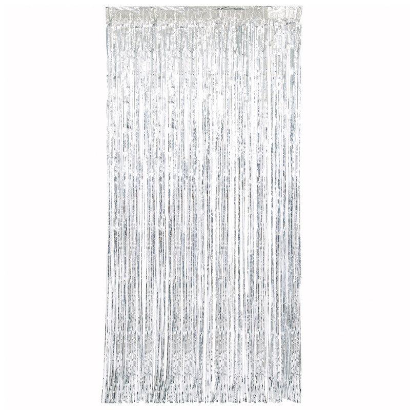 Unique Party Unique Fringe Door Curtain, Silver, 1m x 2m MegaBDM