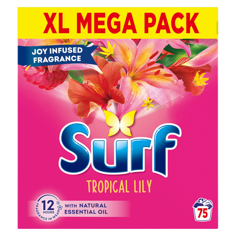 Surf Washing Powder Tropical Lily 75 Washes 3.75 kg MegaBDM