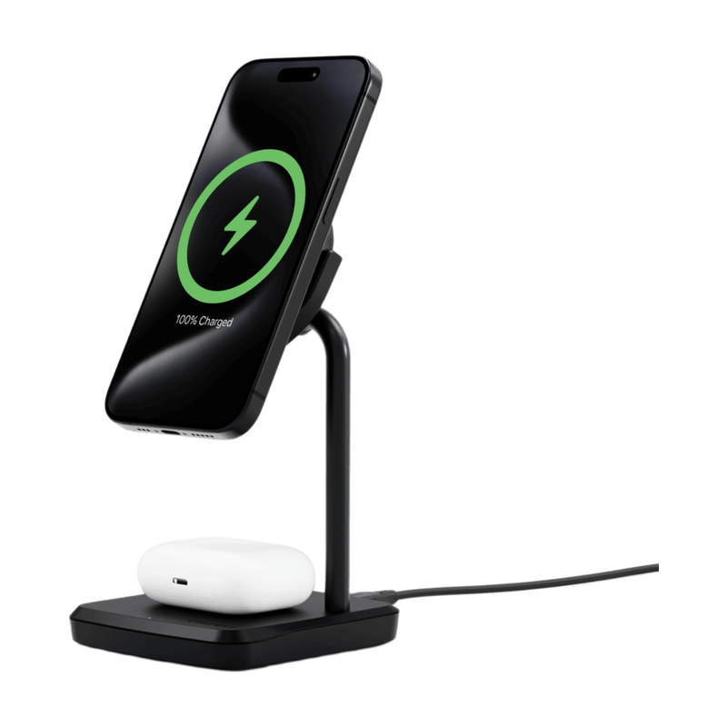 Cygnett Qi2.0 2-in-1 Wireless Charging Base – Black (International) MegaBDM