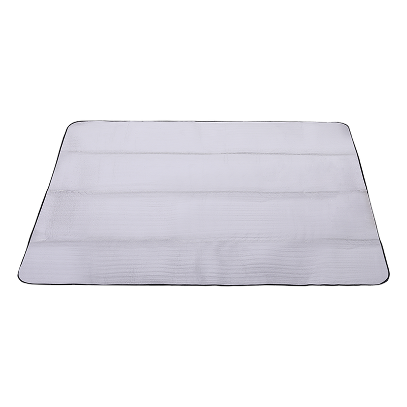Mobi Garden, Double-Sided Aluminum Foil Waterproof Insulation Mat, Extra Thick Camping Ground Mat, Picnic Beach Tent Mat, Silver Color, Waterproof and Stain-Resistant Surface for Effortless Cleaning and Maintenance, Compact and Easy Storage Design MegaBDM