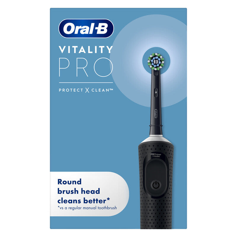 Oral-B Vitality Pro Electric Toothbrush, 3 Modes, Round Brush Head, 4x30s Timer, Black MegaBDM