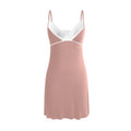 IZURIA Collar Wide Lace V-Neck Pink Suspender Dress M MegaBDM