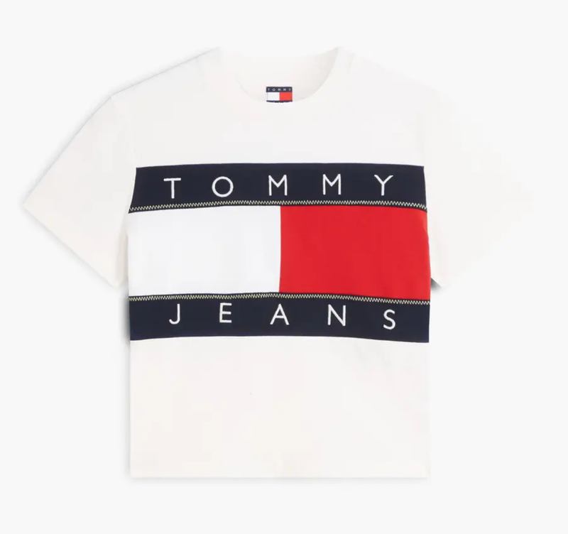 Tommy Hilfiger Tommy Flag T-Shirt - Ancient White MegaBDM