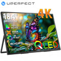 UPERFECT 18.4 Inch 4K QLED Portable Monitor with 3840 x 2160 UHD Display Integrated Mount USB C Mini HDMI for PC Laptop Mobile Phone XBO Switch PS4/5, Metal Body, Portable Screen VESA Mountable MegaBDM
