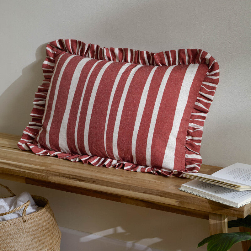 Furn Cushion Camron Stripe Rectangle Red 46x60cm MegaBDM