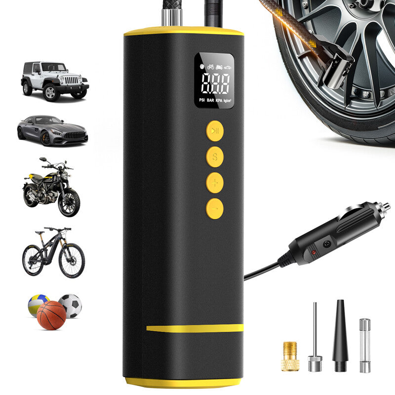 CARSUN Extended Power Cord Wired Inflator – 12V 150PSI Air Compressor for Car Motorcycle Bicycle MegaBDM
