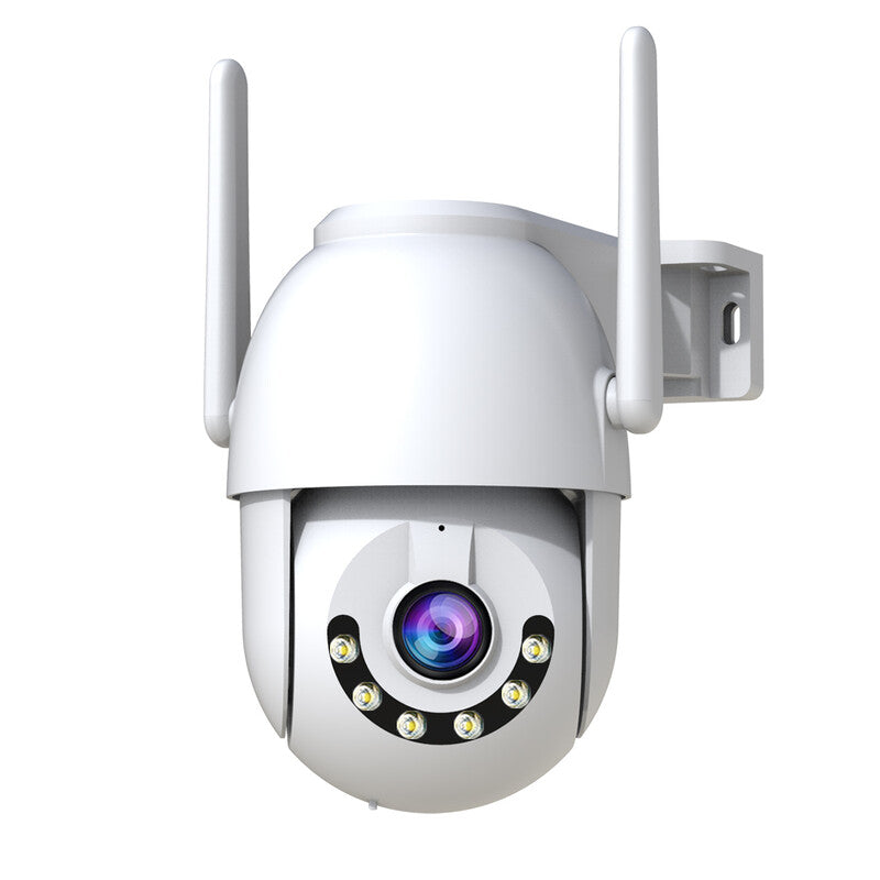 JOOAN 2K Outdoor Security Camera LAN 2.4G WiFi 360°PTZ Cam for Home Surveillance IP66 Waterproof Motion Detect & Alert Sound Alarms Color Night 24/7 Record Cloud/8-256G Card Storage Auto Tracking MegaBDM