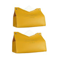 JORDAN&JUDY 2-Pack Yellow V-Shape Tissue Box Holder, Modern Color, Lightweight MegaBDM