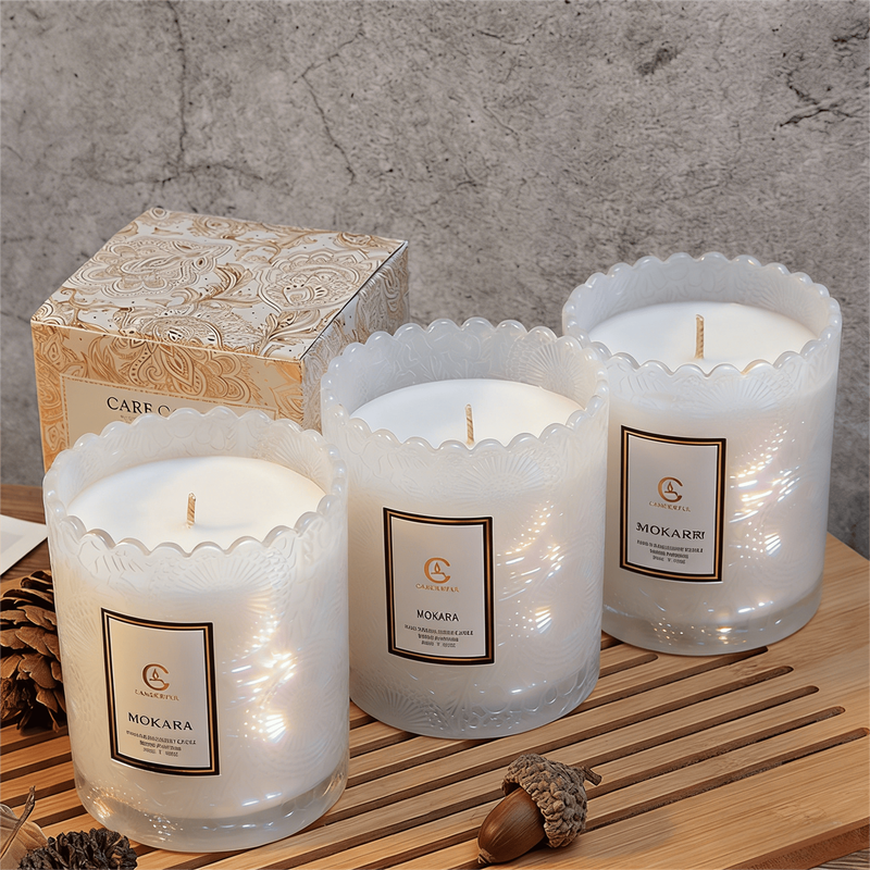 Zooly Lace Edge Cup Scented Candle - Morris Orchid, 200G, 1PC MegaBDM