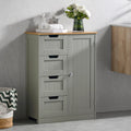 Bath Vida Bathroom Storage Unit Priano 4 Drawers 1 Door Dove Grey/White
