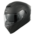 MY 936 Full-Face Motorcycle Helmet, ECE 22.06, Integrated Sun Visor, Matte Titanium, Size XL MegaBDM