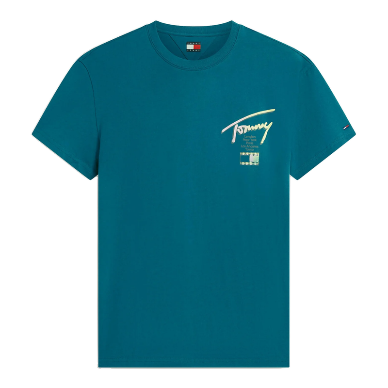 Tommy Hilfiger TJM T-Shirt City Sign Regular Fit - Polar Teal MegaBDM