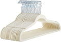 ANQI Velvet, Non-Slip Suit Clothes Hangers, Ivory/Beige- Pack of 30 MegaBDM