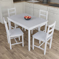 Vida Designs Yorkshire 4 Seater Dining Set, White MegaBDM