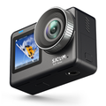 SJCAM SJ11 Active Dual Screen Action Camera 2.33 Inch Touch and 1.3 Inch Selfie Display 4K 30fps Video 6-Axis EIS Stabilization 5m Bare Body Waterproof 30m with Waterproof Case 100 Mins Battery 20MP MegaBDM