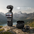 DJI Osmo Pocket 4 Standard Combo & Shokz OpenDots One Black Open-Ear Clip On Headphones MegaBDM