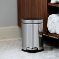 Simplehuman 4.5L Round Bathroom Pedal Bin, White Steel MegaBDM