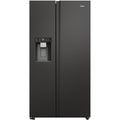 Haier HSW79F18DIPT Series 7 American Fridge Freezer with Plumbed Water & Ice - Platinum Inox - D Rated MegaBDM