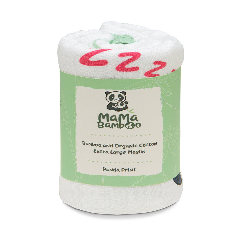 Mama Bamboo Muslin Panda Print MegaBDM