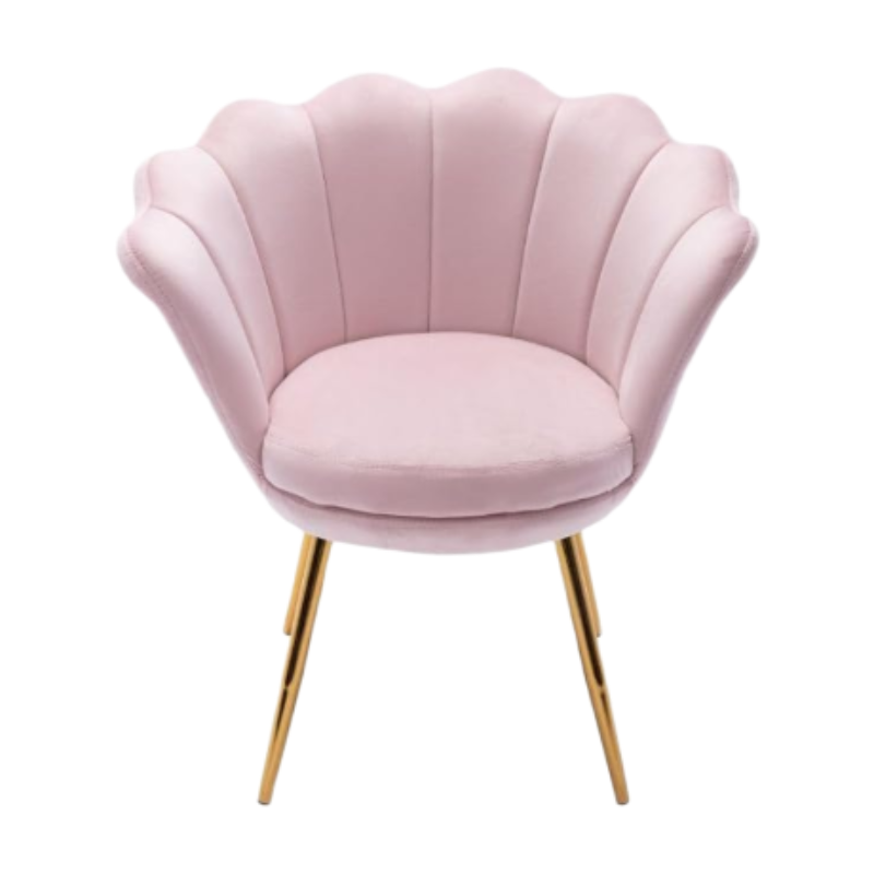 Ya-Home Accent Chair Upholstered Lounge Armchair with Golden Legs, Modern Petal Side Chair Corner Chair for Living Room/Bedroom MegaBDM