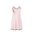 IZURIA Lace V-Neck Pink Silk-Like Suspender Dress XL MegaBDM