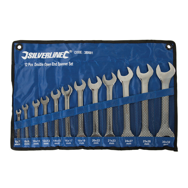 Silverline Open-Ended Spanner Set 12pce 6-32mm MegaBDM