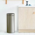 Brabantia Touch Bin New, 30L, Plastic Inner Bucket, Platinum MegaBDM
