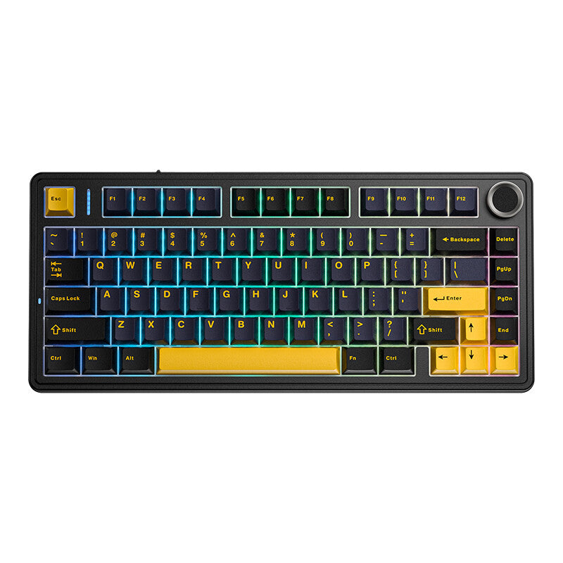 AULA F75 75% Layout Wireless Gaming Keyboard, Creamy Sound Gasket Mechanical Keyboard, Tri-Mode Wireless (Wired/Bluetooth/2.4G), RGB Backlit, PBT Keycaps, QWERTY US Layout MegaBDM