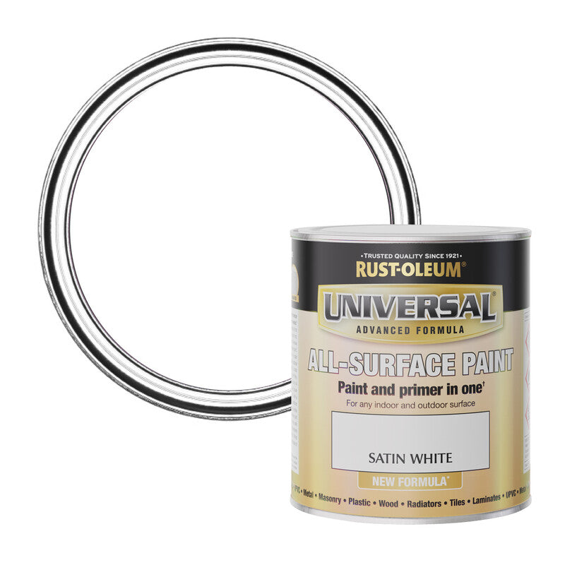 Rust-Oleum Universal All-Surface Paint Satin White 750Ml MegaBDM