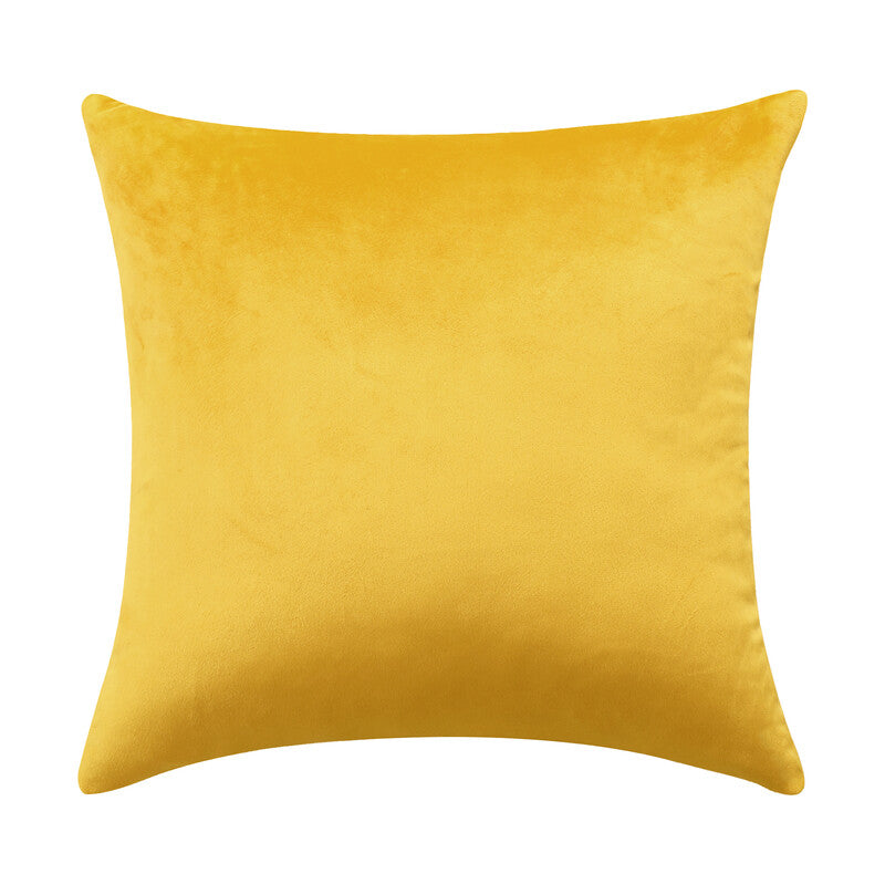 Deconovo Dutch Velvet Cushion Cover Yellow Color 50x50cm 1pc MegaBDM