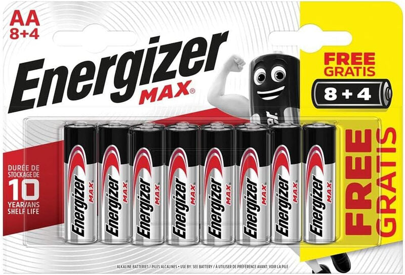Energizer Max Long-Lasting Alkaline Power | 12 x AA Batteries MegaBDM