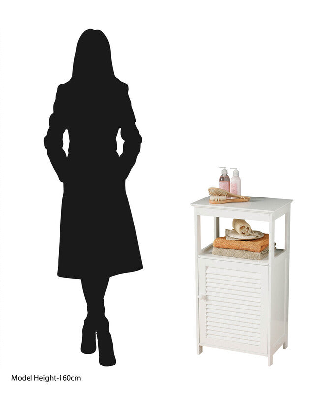 Maison by Premier Shutter White Wood Floor Cabinet MegaBDM