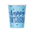 Unique Party Paper Cups, Glitz Blue, 266ml, 8 Pack MegaBDM
