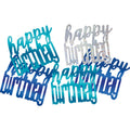 Unique Party Glitz Blue Happy Birthday Confetti, 14g, 1 Pack MegaBDM