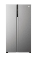 Haier HSR5918DNMP SBS 90 Series 3 American Style Fridge Freezer - Platinum Inox - D Rated MegaBDM