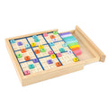 MIMI Deluxe Wooden Sudoku 9-Square Board Puzzle with Drawer Gift for Kids Adults MegaBDM