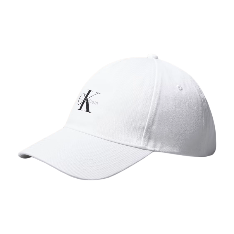 Calvin Klein Monologo Printed Baseball Cap - Bright White MegaBDM