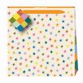 Raspberry Blossom Harlequin Stars Medium Gift Bag MegaBDM