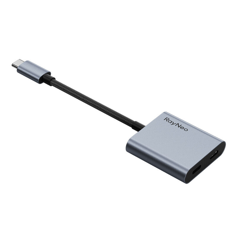 RayNeo USB-C to Glasses Charging Adapter, Charge and Play, Compatible with Switch 2, ROG Ally, PS4/5, Xbox, Mac Mini, Laptop, Support 100W PD Charging and 4K60Hz Compatible MegaBDM